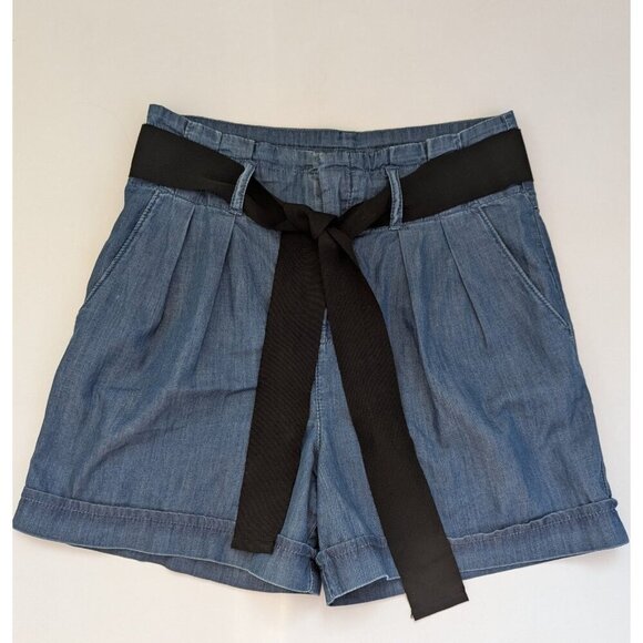 Gap Bottega Women's Paperbag, Pleated Front Belted Shorts Size 2/26 - Picture 1 of 7